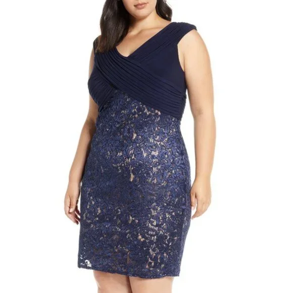 sachin and babi light blue dress Plus Size Evening Wear